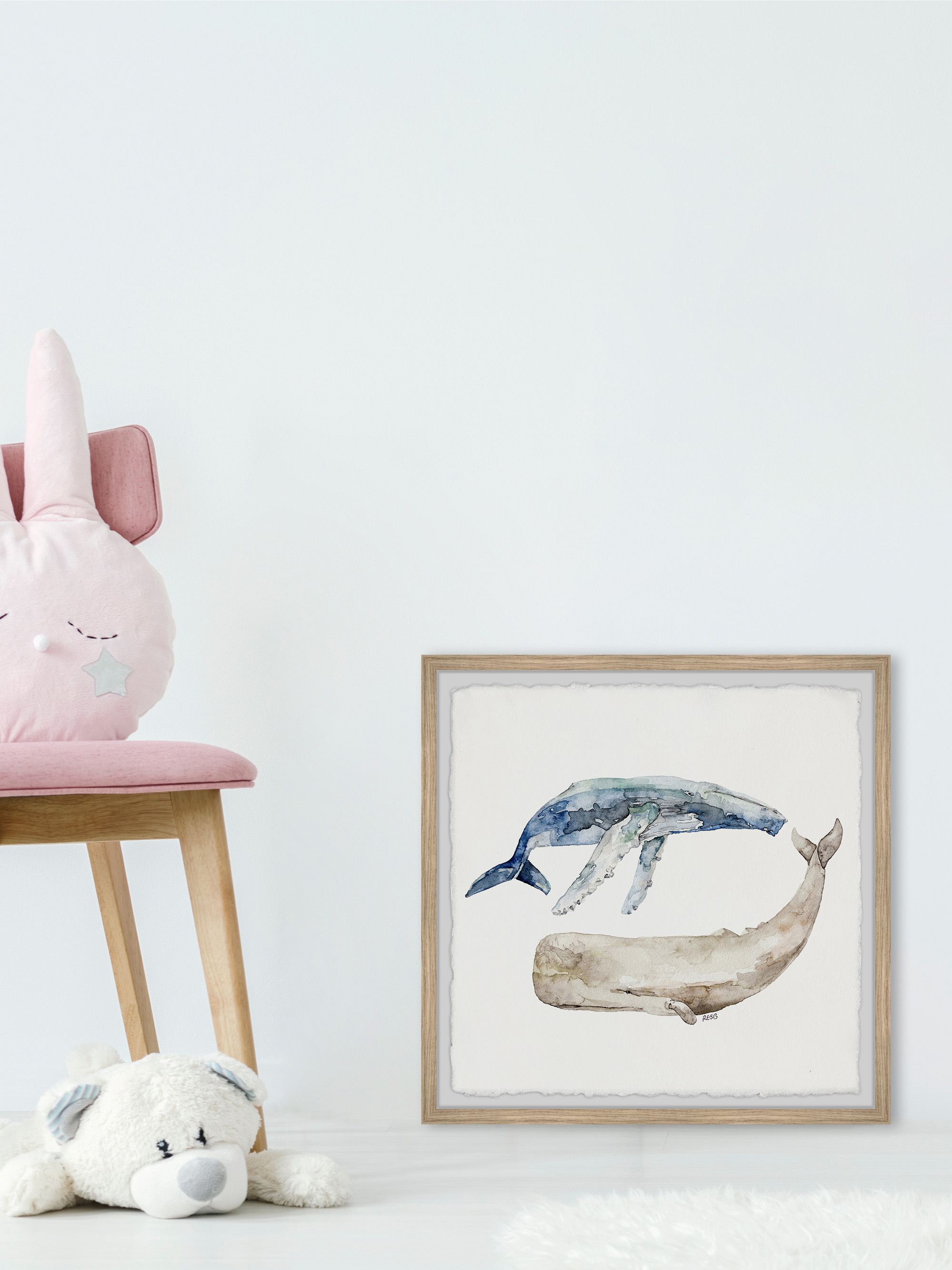 Marmont Hill Whale Duo by Rachel Byler Framed Wall Art