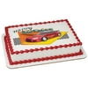 Birthday Race Car Edible Cake Topper Image - 1/4 Sheet