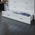thumbnail image 4 of AFI Deerfield Full Solid Wood Murphy Bed Chest with Mattress, Drawer & Charger in White, 4 of 18