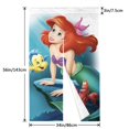 thumbnail image 4 of Cortina de puerta de La Sirenita para puerta, cortina opaca con estampado de patrón, cortina divisoria de ambientes, tapiz para decoración del hogar, 34" de ancho x 56" de largo, 4 of 7