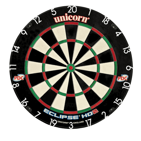Playing Darts (Unicorn Eclipse HD2 High Definition Professional Bristle Dartboard with Increased Playing Area and Super Thin)