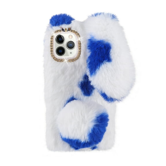 Plush Warm Phone Case Furry Fluffy Phone Protector Compatible with 12