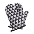 thumbnail image 3 of Heat Resistant Oven Gloves 2 Pack | Thickened Cotton Mitts for Kitchen, Microwave, Baking, Cooking | Slip-Resistant, Double Layer, Hanging Design | 13x26cm Durable Insulated Hand Protection, 3 of 4