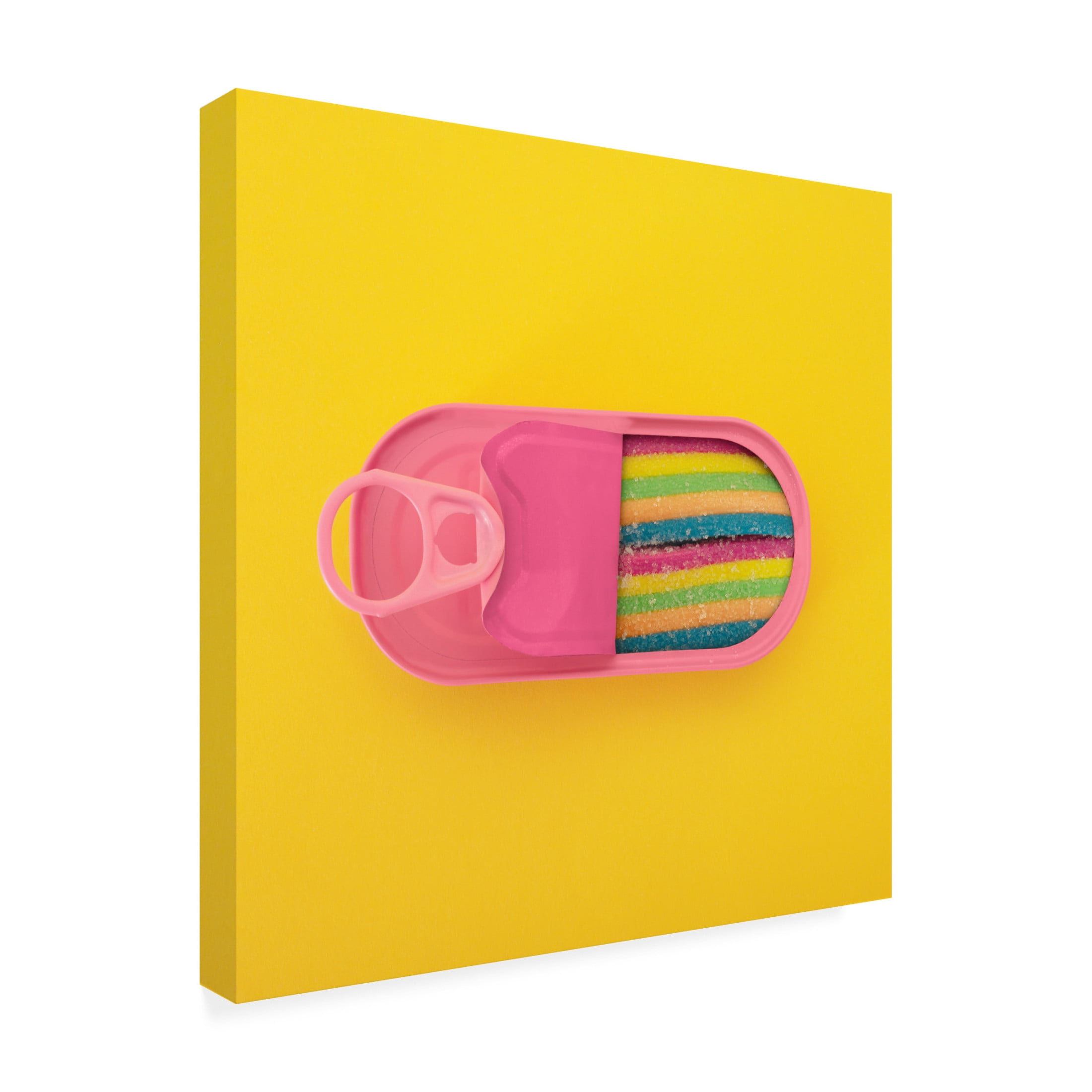 Canvas Wall Art - Julia Ramiro 'Canned Candy' Wall Art for Living Room, Bedroom, or Office Décor by Trademark Fine Art - 35 x 35 Inches