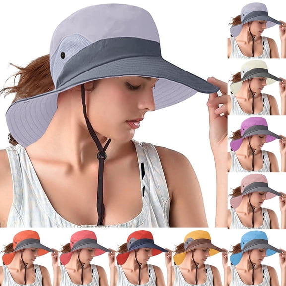 Kcolen Sun Hat for Women Pink Versatile Outdoor Wide Brim Sun Hat Hat for Men and Women Wide Brim Lightweight Design for Sports and Travel