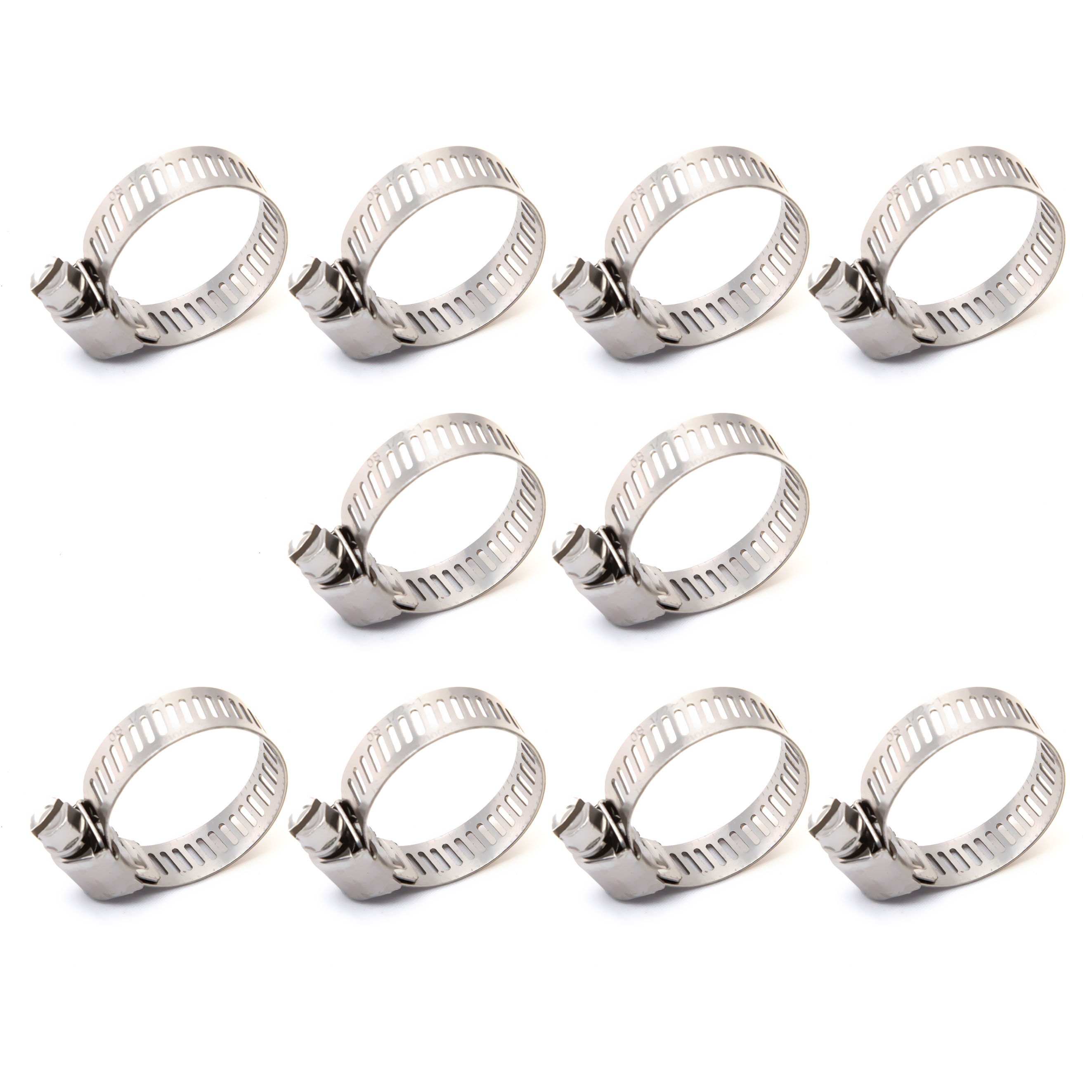 POWERTEC 50107 Worm Drive Hose Clamps 1/2" Band Width Clamping