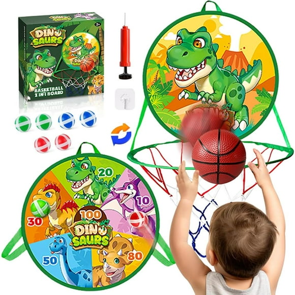 Shiyou-panier de Basketball pour Tout-Petits, Mini Panier de Basketball de 14 Pouces" pour Jeu Intérieur avec Fléchettes pour Enfants 2 en 1 Jouet Filet de Basketball pour Enfants de 3, 4, 5 Ans