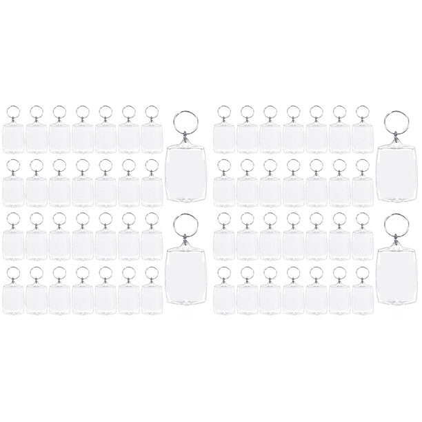 Llavero Acrílico Con Marco Fotos Llaveros Personalizados Transparentes Anillo Dividido 30 Uds.