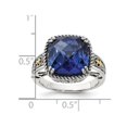 thumbnail image 3 of 8.70 Carat (ctw) Lab-Created Blue Sapphire Ring in Sterling Silver, 3 of 5
