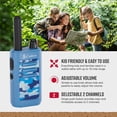 thumbnail image 3 of Walkie Talkies Cobra HE150 B, 2 canales, 16 km, alcance, azul, paquete de 2, 3 of 6