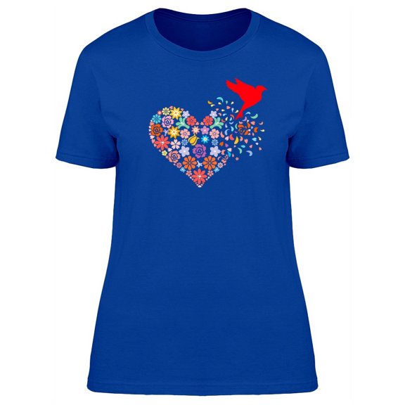 Bird Taking Off From Heart T-Shirt Women -Image by Shutterstock, Female Medium