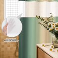 thumbnail image 3 of No Hook Shower Curtain, Green Ombre Shower Curtains for Bathroom with See Through Top Window, Modern Yellow Gradient Farmhouse Art Waterproof & Washable Bath Curtain 66"x72", 3 of 9