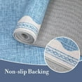 thumbnail image 6 of Scalloped Runner Rug 2'x3' for Hallway & Bathroom - Non Slip, Machine Washable Soft Carpet - Kitchen, Bedroom, Nursery Floor Mat (Blue), 6 of 7