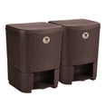 thumbnail image 1 of Kit 2 Botes de basura La Ardilla de plástico con pedal 8L (Chocolate), 1 of 4