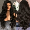 thumbnail image 5 of DOPI Black Synthetic Wigs Natural Looking Long Wavy Middle Side Parting No-Lace Women, 5 of 5