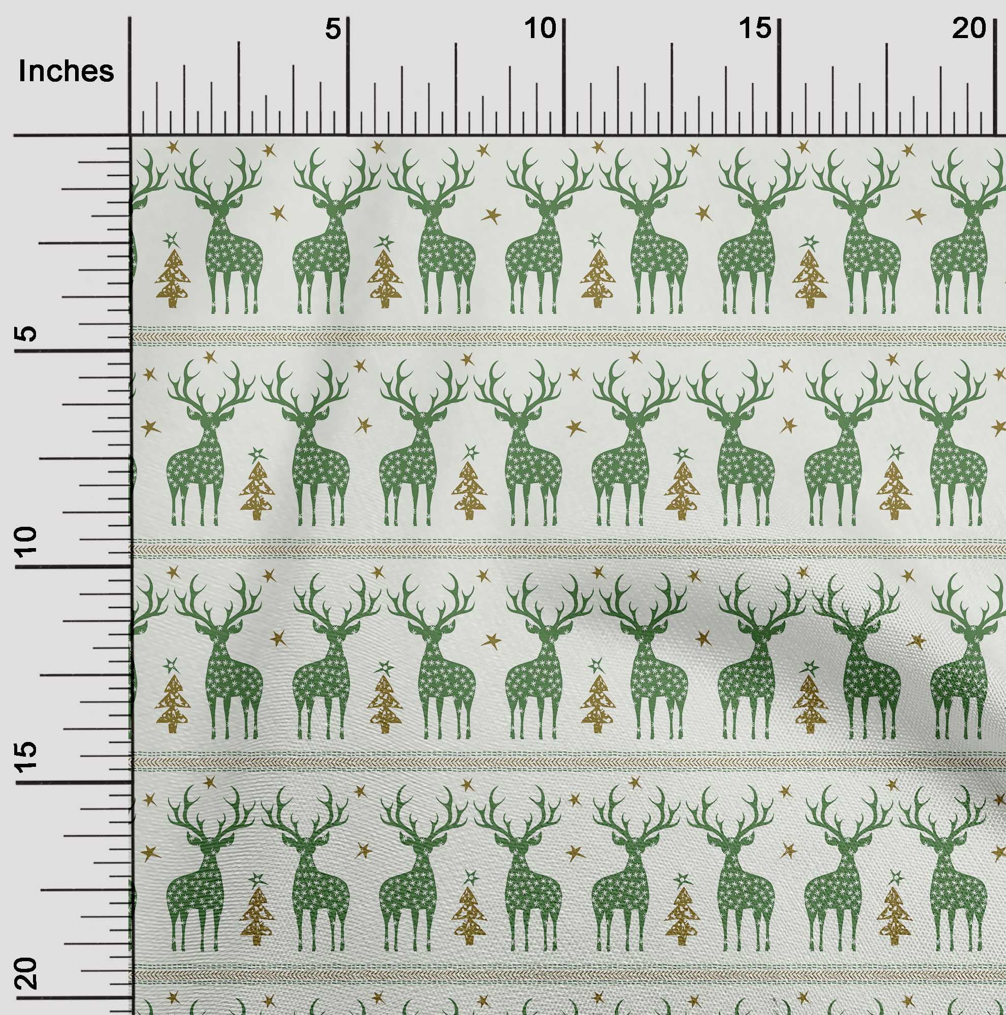 oneOone Cotton Poplin Green Fabric Christmas Lumberjeck Craft Projects Decor Fabric Printed By The Yard 42 Inch Wide
