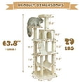 MWPO 63.8" MultiLevel Cat Tree with Condo and Scratching Post Tower