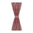 thumbnail image 2 of Achim Buffalo Check Indoor Polyester/Cotton Light Filtering Checkered Door Curtain Panel, Burgundy, 25-in W x 40-in L, 2 of 9