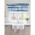 thumbnail image 2 of Valances for Windows Blue Abstract Wave Rod Pocket Cafe Window Treatments Valance Curtains for Kitchen Bathroom Laundry Basement Windows 60"x18", 2 of 9