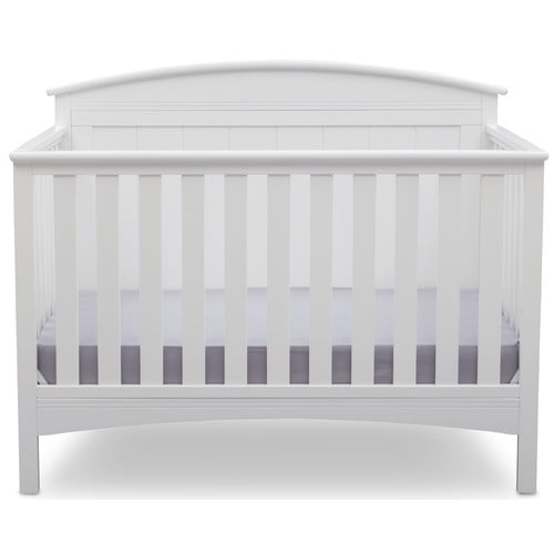 Delta Children Archer Solid Panel 4-in-1 Convertible Baby Crib Grey