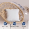 thumbnail image 4 of Martex 2-Pack Decorative White Pillow Inserts 18x18 – Soft & Supportive, 4 of 8