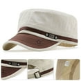 thumbnail image 5 of Men Breathable Cotton Cadet Hat Baseball Cap Army Hat Sun Cap BLACK, 5 of 8