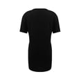 thumbnail image 4 of Yteetum Summer Dresses for Women Plus Size Short Sleeve Crewneck Split Hem T Shirt Dress Womens Casual Solid Round Neck Loose Fits Lightweight Comfy Mini Dress, 4 of 9