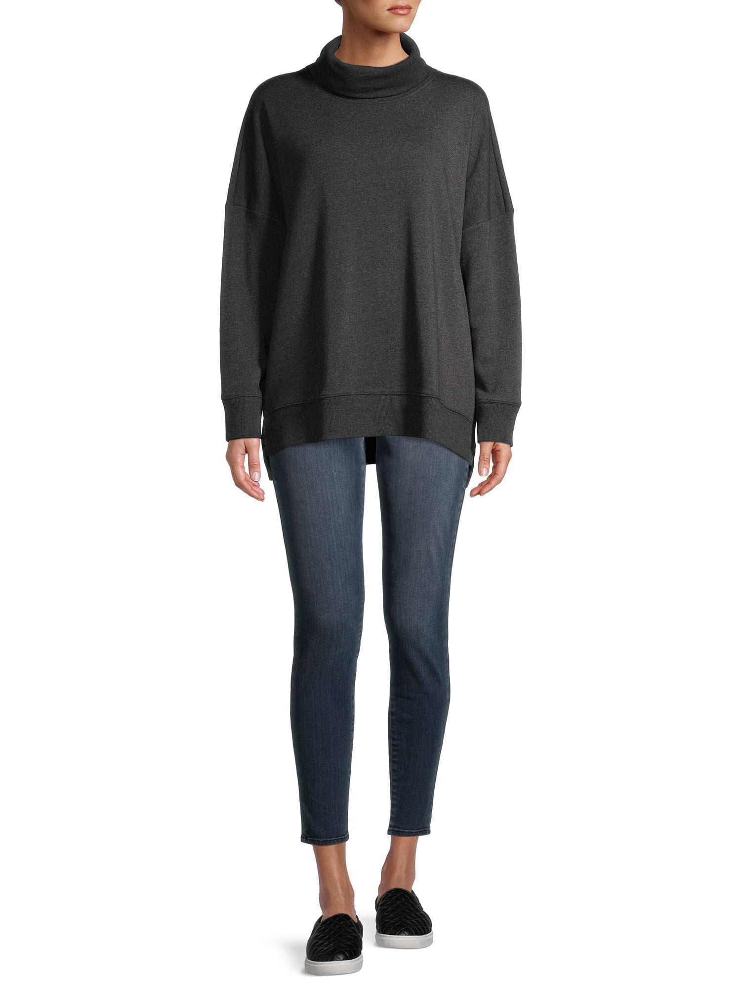 Time and tru cowl neck sweatshirt sale