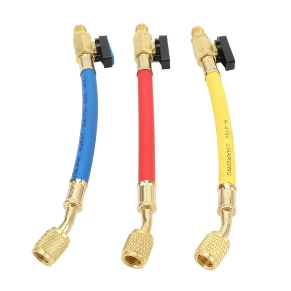 R134A R410A R22 R12 Charging Hoses, User Friendly Color Coded Refrigeration Charging Hose Set  for Car Air Condition Maintenance