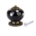 thumbnail image 2 of Cute Playful Ceramic Knob Door Window Cupboard TV Cabinet Drawer Handle Pull Black Macarena none, 2 of 8