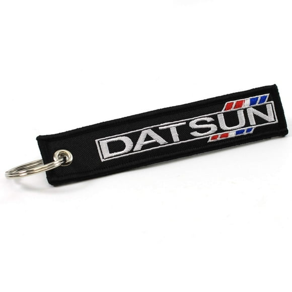 Datsun Jet Tag 1 inch x 5 Inches - Classic Vintage Japanese Automobilia - Black Key Chain