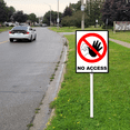 thumbnail image 5 of Eveokoki No Access Yard Sign with Stake 8x12inch Rustproof Outdoor Aluminum Sign for Yard Garden Lawn Street Outdoor, 5 of 6