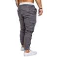 thumbnail image 3 of Htwon Mens Casual Pants Sweatpants for Men Fashion Elastic Sports Slim Fit Stretch Trousers(Gray, 4XL), 3 of 8