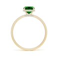 thumbnail image 2 of ANGARA Lab Grown 1.25 Ct Cushion Emerald Ring with Lab Diamond Accents for Women in 14K Yellow Gold (Size-8x6mm) | May Birthstone, Anniversary, Jewelry Gift for Women | Lab-Grown Emerald Ring, 2 of 8