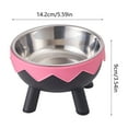 thumbnail image 3 of Elevated Cat Bowls, Raised Stainless Steel Cat Bowl with Cute Stand, 5.59in Wide Raised Food and Water Dish for Cats, Kitten, Puppies, 3 of 6