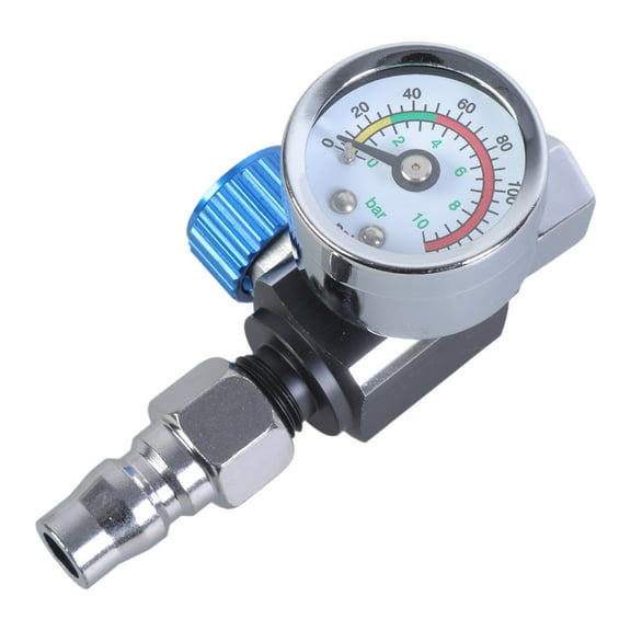 1/4” Spray Gun-Air Pressure Regulator with Pressure Gauge Pneumatic Tool Adapter