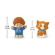 thumbnail image 5 of Paquete de figuras de juguete Mattel F-Price Story Starter con pelo rojo rizado para niño y gato naranja, 5 of 5