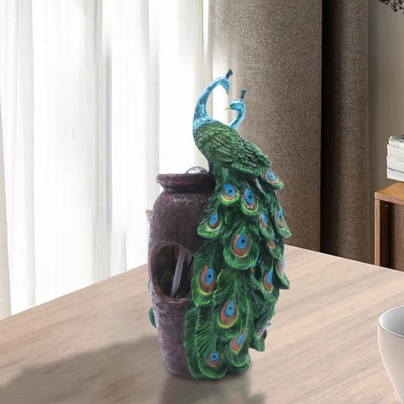 Creative Resin Feng Shui Ball Fountain Buddha Water Feature Indoor Waterfall Fountain Indoor Living Room Corner Landscape Decoration Flowing Water Humidifier Ornaments