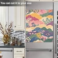 thumbnail image 3 of Yayeee Magnetic Dishwasher Cover for The Front Decoration Home Kitchen Machine Sticker Protector, Green Floral Wave, 3 of 6