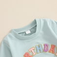 thumbnail image 6 of ZXLBBD Toddler Kids Crewneck Sweatshirt Pullover with Colorful Embroidered Letter Design Soft Basic Top Durable Cozy Casual Schoolwear, 6 of 6
