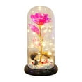 thumbnail image 1 of Flor en cubierta Forever Immortal Flowers Flor artificial con LED Centro de mesa Rosa roja, 1 of 9