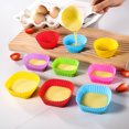 thumbnail image 2 of Silicone Cu Pcsake Liners Reusable Cu Pcsake Muffin Baking Cups High Temp Resistant Food Grade Cake Mold Gift for Baking Enthusiasts, 2 of 8