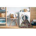 thumbnail image 2 of Ahgly Company Machine Washable Indoor Square Transitional Burgundy Brown Area Rugs, 7' Square, 2 of 7