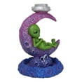 thumbnail image 5 of UFO Green Roswell Alien Sleeping On Crescent Crater Moon Backflow Incense Burner, 5 of 10