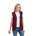 thumbnail image 4 of TOPTIE Adult Volunteer Activity Vest Supermarket Uniform Vests Clerk Workwear-Burgundy-S, 4 of 9