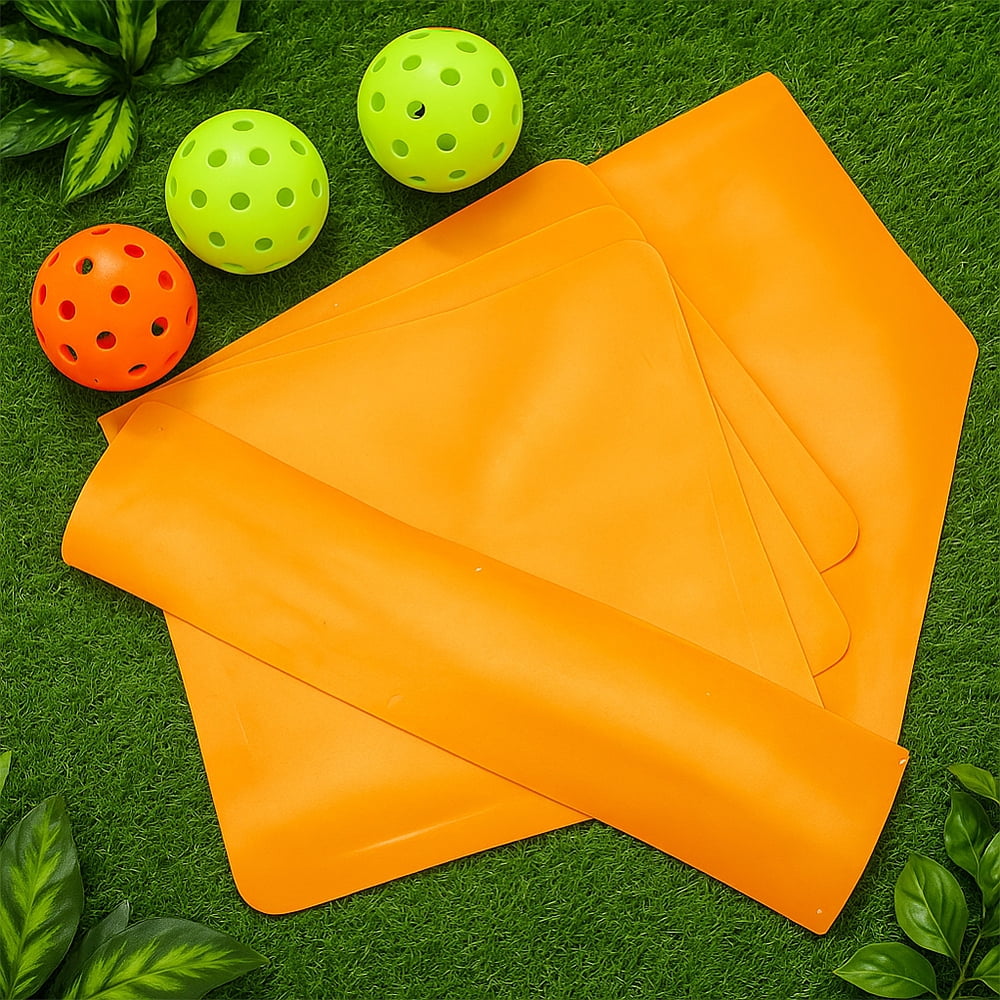 9Pcs 3 Colors 26 Hole TPE Pickleball for Outdoor Sports with 1 Set TPE Baseball Base Bag Waterproof Mixed Color TPE Pickleball: 72 -73mm
