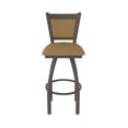 thumbnail image 5 of 870 Hadleigh 30" Swivel Bar Stool with Bronze Finish and Canter Saddle Seat and Back, 5 of 5