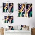 thumbnail image 4 of Designart "Bold Strokes in Purple, Green, and Gold I" Abstract Framed Wall Art Set Of 2 - Purple Abstract Framed Wall Art Set Of 2, 4 of 7