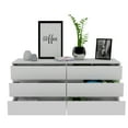 thumbnail image 6 of Newboti Furniture Asteria 6 Drawer Double Dresser, Metal Handles -White 30731, 6 of 9