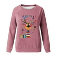 thumbnail image 4 of Wancir Womens Christmas Sweatshirt Funny Reindeer Snowman Crewneck Xmas Holiday Long Sleeves Pullover Tops, 4 of 4